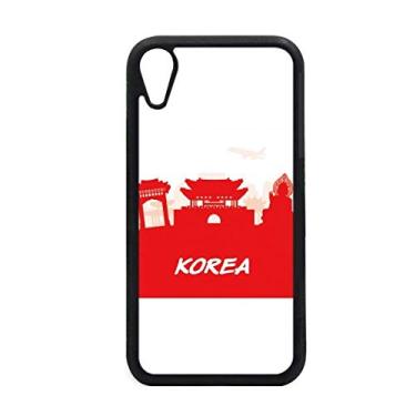 Imagem de Capa Red Outline Landmark Korea para iPhone XR para proteção de telefone Apple