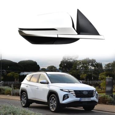Imagem de Conjunto de espelhos de porta lateral do passageiro adequado para Hyundai Tucson L 2020 2021 2022 2023 Espelho retrovisor para Hyundai Tucson acessórios dobráveis elétricos