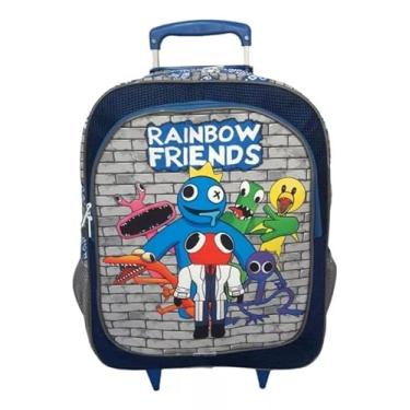 Imagem de Mochila Escolar Rainbow Friends Babão Infantil Rodinha Tam G