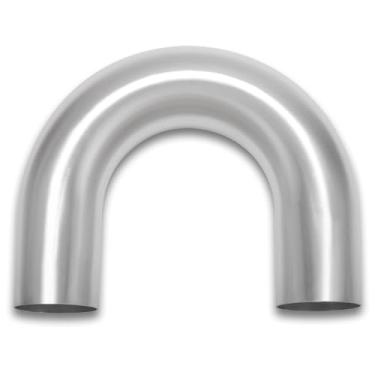 Imagem de Podavelle Cotovelo de 180 graus 3,5 polegadas 89 mm OD tubo intercooler tubulação tubo de admissão de ar, raio 1,5D, acabamento escovado