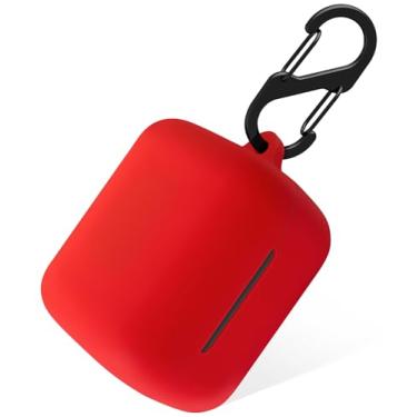 Imagem de Geiomoo Capa de silicone para Sony INZONE Buds WF-G700N/WF-G700B, capa protetora com mosquetão (vermelho)