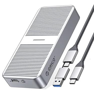 Imagem de ORICO Suporte SSD M.2 NVME atualizado 40 Gbps PCIe3.0x4 adaptador USB C, alumínio NVME PCIe 2280 M-Key(B+M Key), capa externa de unidade de estado sólido, suporte Thunderbolt 3/4 USB3.2/3.1/3.0/Tipo C-M224-Prata