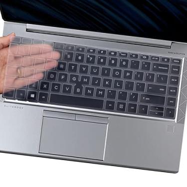 Imagem de UUONDO Capa de teclado para laptop de 14 polegadas HP EliteBook 840 G8 G7/HP EliteBook 845 G8 G7 35.6 cm, 2023 2022 2021 Novo HP Elitbook 14 capa protetora de teclado transparente