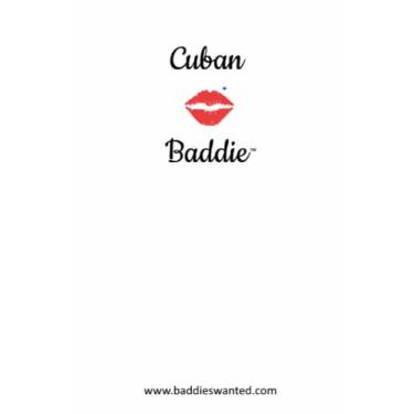 Imagem de Cuban Baddie (W): Caderno de presente forrado branco para bandidos, mulheres, adolescentes, meninas, cubanos, cubanos, latinas, hispânicos, latinX e pessoas de Cuba