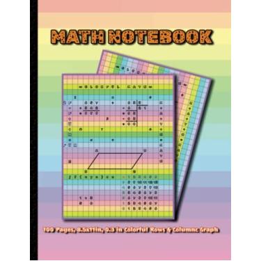 Imagem de Caderno de matemática: caderno de composição com linhas e colunas coloridas para matemática, estatística, escola ou vários tipos de matemática... Gráfico cinza fino (caderno de composição matemática)