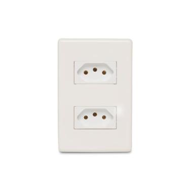 Imagem de Steck, Conjunto de 2 Tomadas 4x2, Stella®, 2P+T, 10A, 250V~, Branco