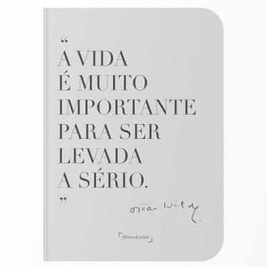 Imagem de Caderno sem Pauta A5 - Capa Flexível 80 Páginas 20x14cm - Frase Oscar Wilde