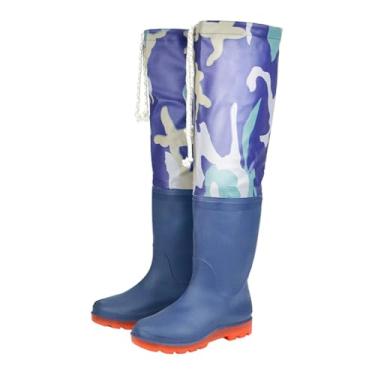 Imagem de Waders Botas Masculinas Waders Botas Leves De PVC À Prova D'água Botas De Pesca 60 Cm Botas Altas De Cano Alto Para Caminhadas Ao Ar Livre Em Pântanos(43 EU)