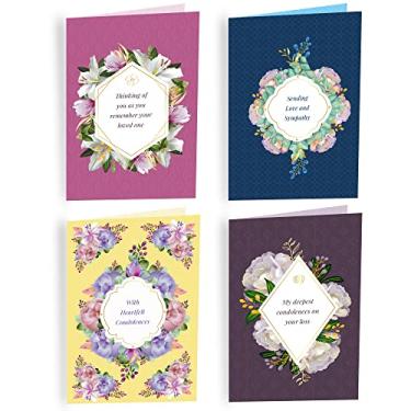 Imagem de Prime Greetings Sympathy Cards pacote com 12, feito nos EUA, ecológico, cartolina grossa com envelope premium 12,7 cm x 19,7 cm, embalado em correio protetor