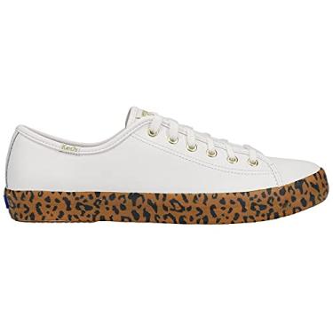 Imagem de Keds Kickstart Leather Leopard Foxing White/Tan Leather 6.5 B (M)