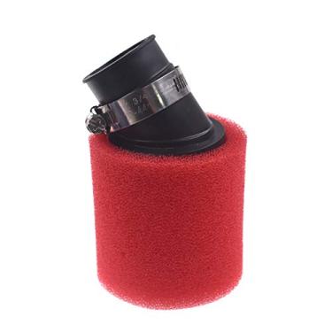 Imagem de COEFEPIY Filtro de ar dobrado vermelho de 32 mm limpador de espuma para motocicleta quadriciclo quadriciclo 50cc 70cc 90cc 110cc 125cc quadriciclo Go Kart Moped Pit Dirt Racing Super Pocket Bike para