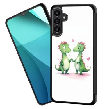 Imagem de ZQLPLZR Capa para Galaxy A35 5G, bordas antiderrapantes para pneus, design fofo, à prova de choque, proteção total, capa traseira preta para Samsung Galaxy A35 5G 6,6 polegadas 2024, coração de