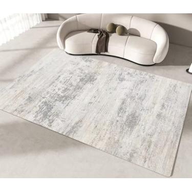 Imagem de Tapete minimalista de cor sólida estilo japonês tapetes bege para sala de estar quarto vestiário tapete para pés hall sofá área tapete grande, flanela 4,180 x 250 cm 71 x 98 pol.