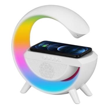 Imagem de Caixa De Som Portátil Bluetooth Carregador Smart Station Cor Branco 11