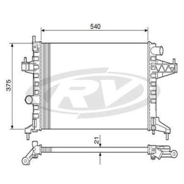 Imagem de Radiador Corsa 2003 a 2008 Visconde 12577