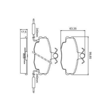 Imagem de Pastilha de Freio Dianteira Clio / Rrt / Fuego 93 / ... Twingo 1.1 / 1