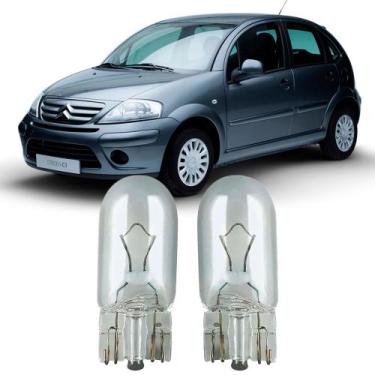 Imagem de Par Lâmpadas Pingo T10 12v 5w Citroen C3 Faroleta Teto Placa - Tech On