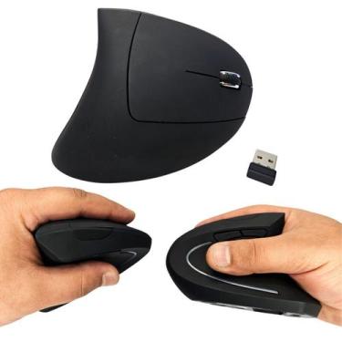 Imagem de Mouse Vertical Ergonômico Sem Fio 6 Botões Evita Fadiga no Braço Confo