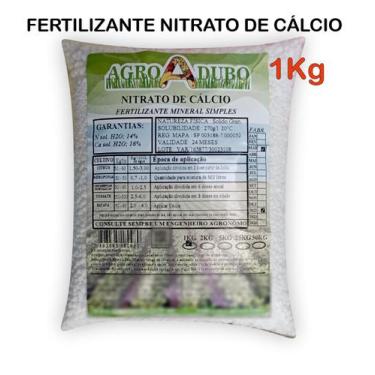 Imagem de Fertilizante Nitrato De Calcio 1Kg Ferti Adubo Hidroponia - AGROADUBO