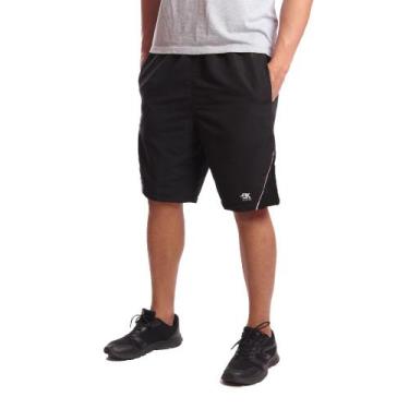 Imagem de Bermuda Tactel Esporte Com Bolsos - OX CONFECÇÕES, Preto, G, Masculino