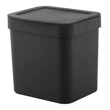 Imagem de Lixeira Trium C/ Tampa 4,7 L Cozinha Ou Cesto De Lixo, Preto