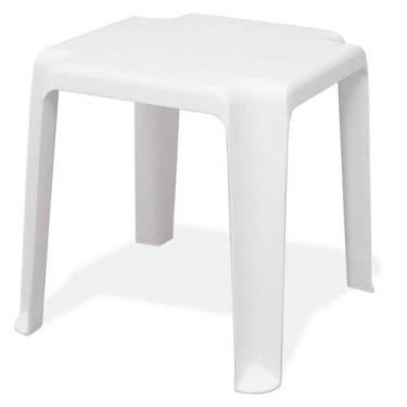Imagem de Mesa plastica monobloco de apoio  pituba branca - TRAMONTINA