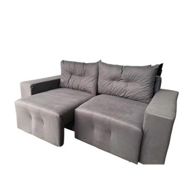 Imagem de Sofá Retrátil 2 Lugares -  1.95M Tecido suede - Lincoln,  Cinza