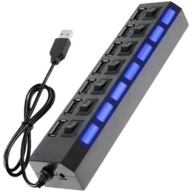 Imagem de  Hub Usb 7 Portas 2.0 Com Interruptor - BC BORA COLEGA SHOP