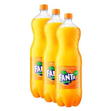 Imagem de Kit 3 Refrigerante Fanta Laranja Pet 2 Litros