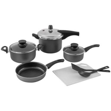 Imagem de Jogo de Panelas Tramontina Antiaderente de Alumínio Grafite 7 Peças Pa