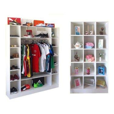 Imagem de Arara De Roupas Cabideiro Expositor Loja Magia Móveis = 2 Pç