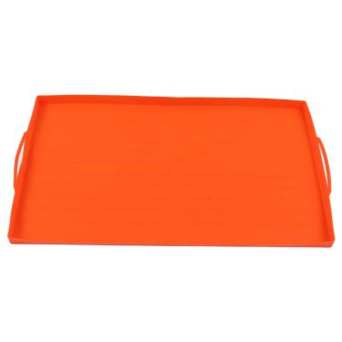 Imagem de Capa para Grelha, Tapete para Grelha, Durável, Fácil Limpeza, Boa Proteção, Deslizamento de Silicone Livre para Exterior (Alça laranja de 36 pol.)