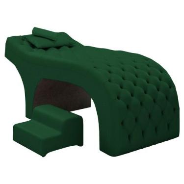 Imagem de Maca Salão de Beleza Para Esteticista Charme e Puff Escada Estofada 19