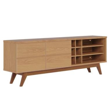 Imagem de Rack para Sala Bancada de TV 70 Pol 180cm Noruega C05 Freijó - Mpozena