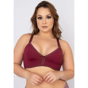 Imagem de Sutiã Plus Size Poliamida Sem Bojo Alça Reforçada - WLS Modas, M, Vinh