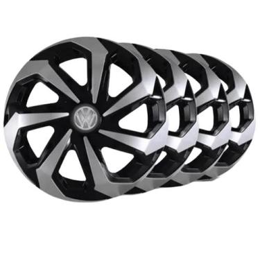 Imagem de Jogo 4 Calota Spider Pta Aro 14 Para Gol G G2 G3 G4 G5 G6 G7 - Elitte 