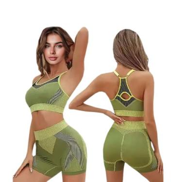 Imagem de Conjunto Fitness Academia Short + Top Bojo Removível - Kit com 2 Conju