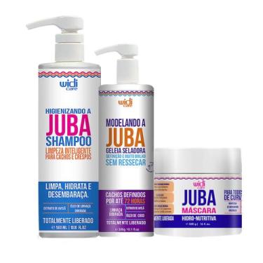 Imagem de Kit Juba Widi Care Shampoo Higienizando, Máscara Hidro Nutritiva E Gel