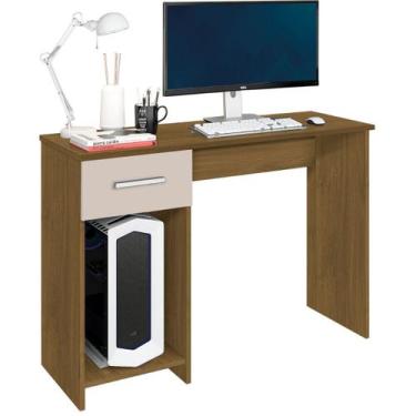 Imagem de Escrivaninha para Notebook Cumaru / Off White - Prisma - Giga Moveis 