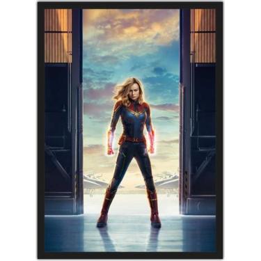 Imagem de Quadro Decorativo Capitã Marvel Séries Filmes Cinema Decorações Com Mo