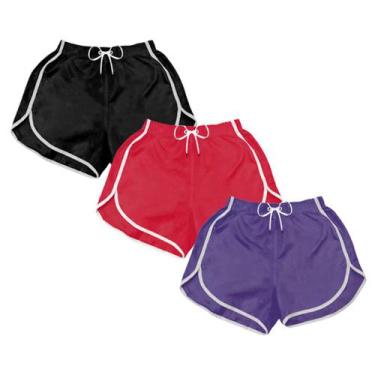 Imagem de Short Praia Feminino kit 3 un Corrida Academia Verao Piscina - MP Moda