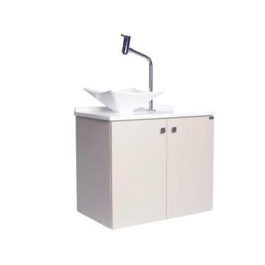 Imagem de Gabinete Banheiro 2 Portas Titânio Trama - Sobreposta - Du'Arte Marcen