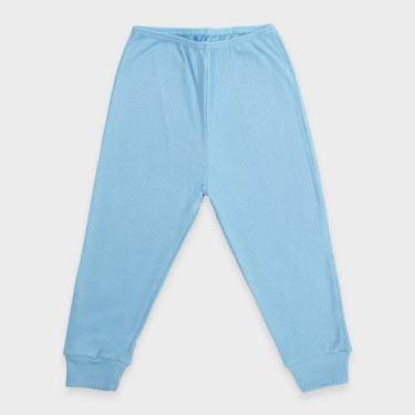 Imagem de Calça Infantil em Malha Canelada - Baby Duck, 1, Azul