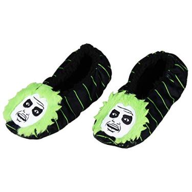 Imagem de Beetlejuice Pantufas 3D bordadas com personagens e sola antiderrapante para mulheres e homens (grande), Beetlejuice, G
