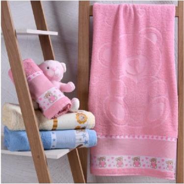 Imagem de Toalhas De Banho Infantil Pets Baby 75x110cm Com Barra Ponto Cruz Com 