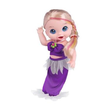 Imagem de Boneca Baby's Collection Bela Sereia Roxa 404 - Super Toys