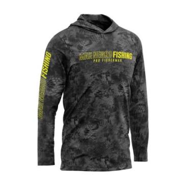 Imagem de Camiseta Capuz Proteção Solar 50+UV G1 G2 G3 Pesca Camuflada C/Luva - 