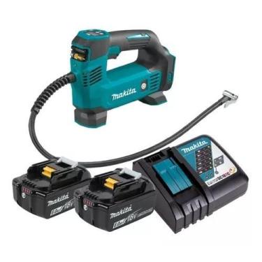 Imagem de Compressor De Ar Dmp180 18v Makita Com 2 Baterias 6ah E Carregador