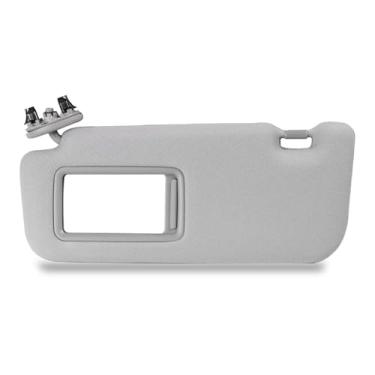 Imagem de Nakuuly Viseira de sol do lado esquerdo do motorista cinza compatível com Toyota Corolla 2007 2008 2009 2010 2011 2012 2013 com espelho substitui # 74320-02711-E0