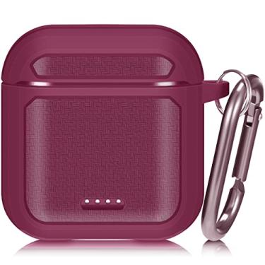 Imagem de Claiol Capa protetora compatível com Tozo T6, capa atualizada à prova de choque Tozo T6 com mosquetão de metal. (vermelho escuro)